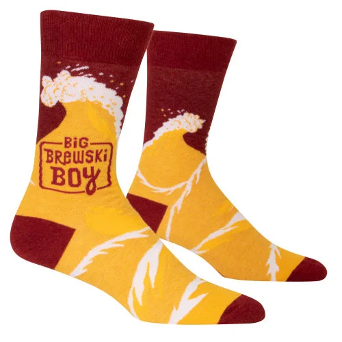 sock materials casual -  Big Brewski Boy Men’s Crew