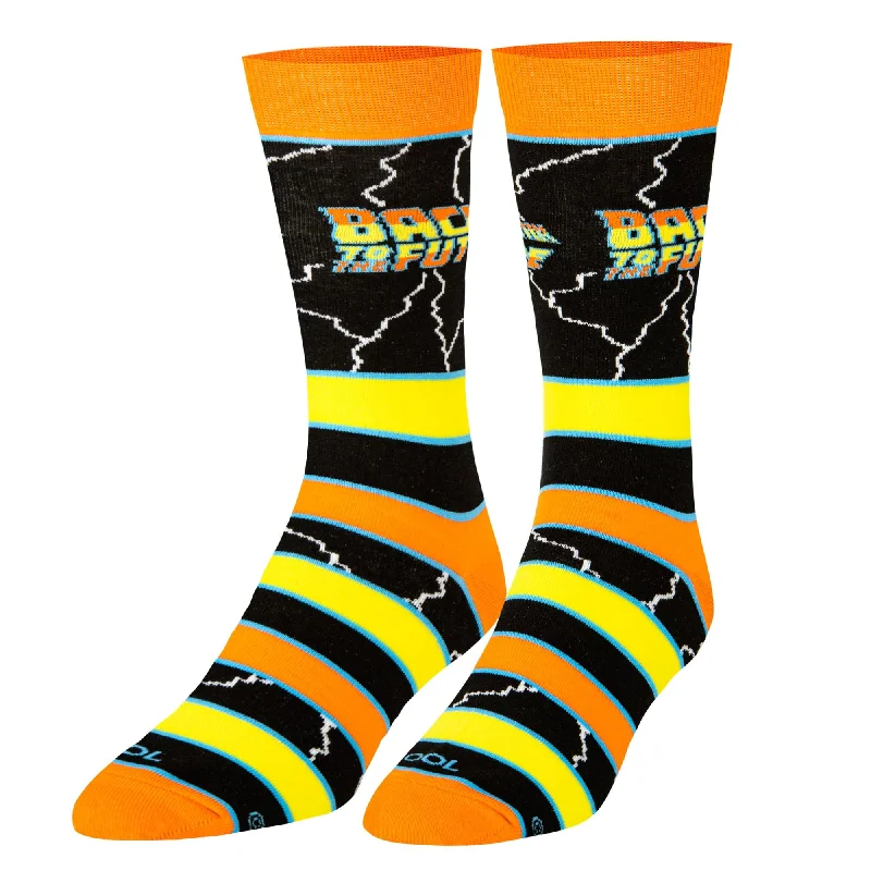 sock designs casual -  BTTF Stripes Men's Crew Socks