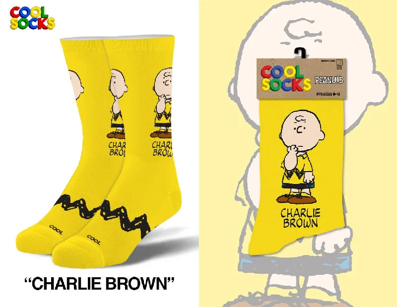 sock returns casual -  Charlie Brown - Mens Crew Folded