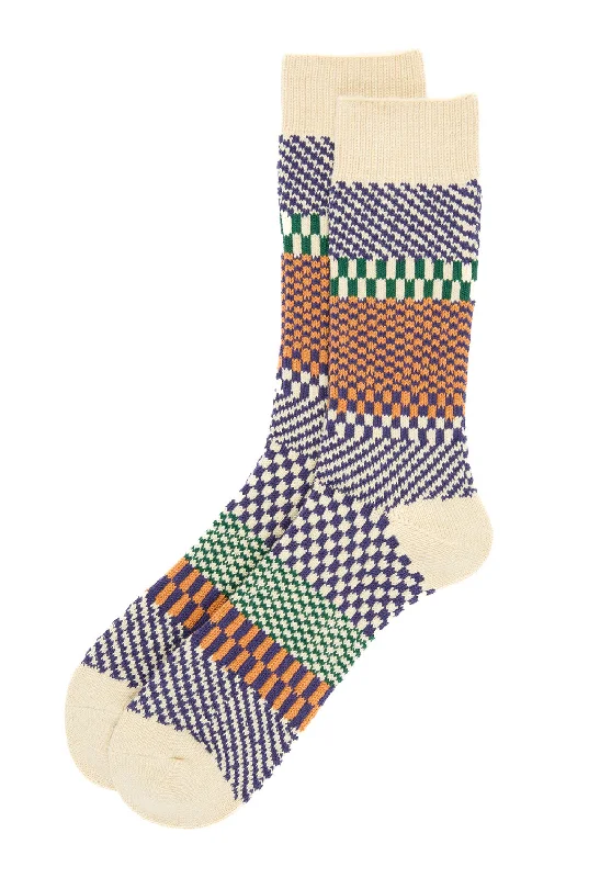 sock variety winter -  ROTOTO Check and Step Socks - Blueberry