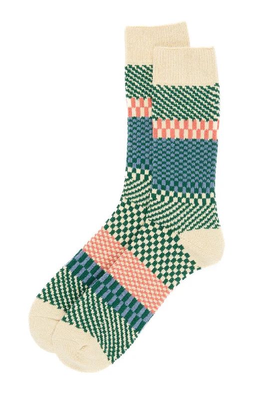 sock sets winter -  ROTOTO Check and Step Socks - Green