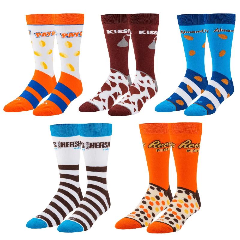 sock prices casual -  Cool Socks, Hershey's Candy Socks for Men, 5 Pair Gift Box Set, Fun Colorful