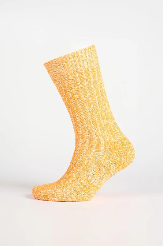 sock warranty sports -  Cushioned Cotton Walking Sock - Yellow/White