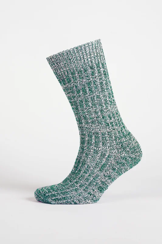 sock returns sports -  Cushioned Cotton Walking Sock - Seaweed/White