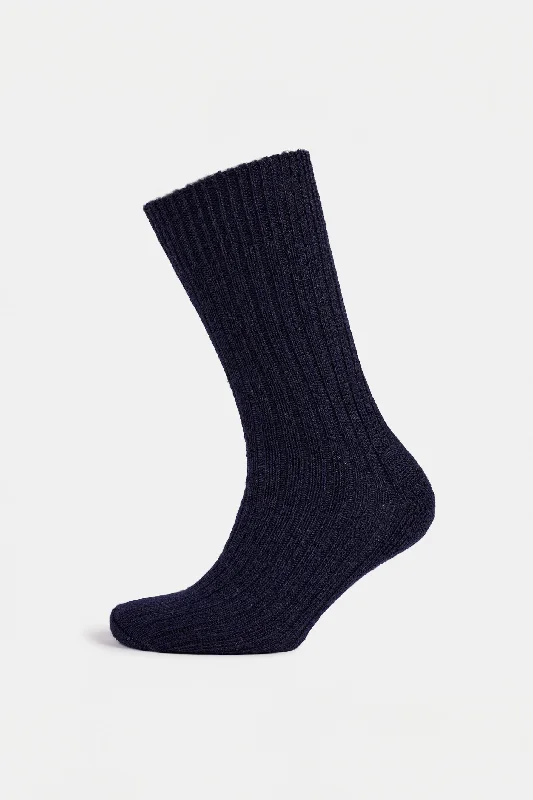 sock quality sports -  Cushioned Wool Walking Sock - Navy