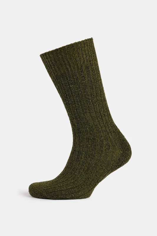 sock offers sports -  Cushioned Wool Walking Sock - Olive