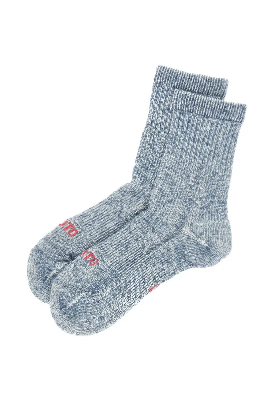 sock inventory winter -  ROTOTO Double Face Organic Cotton Mini Crew Socks - Navy