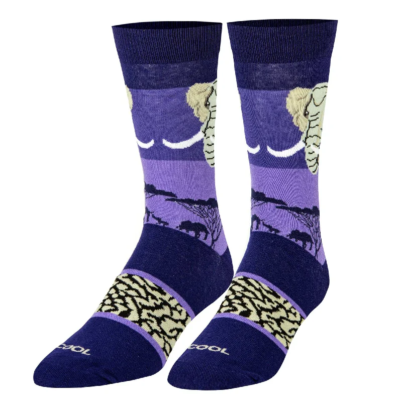 sock durability summer -  Elephant Safari Men's Crew Socks