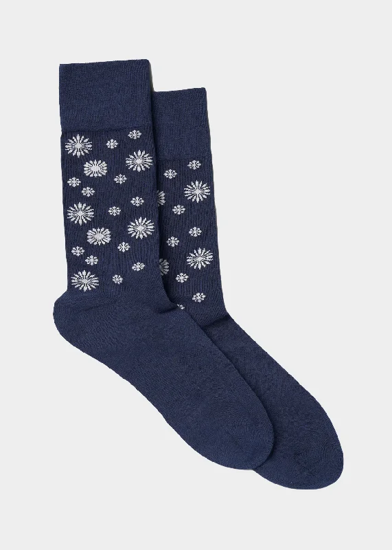 Navy Snowflakes