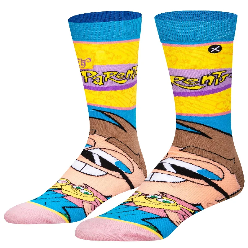 sock materials sports -  Fairly Odd Parents Big Head Men's Crew Socks