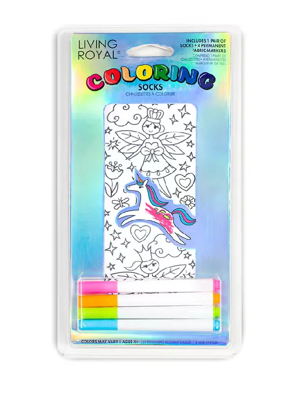 sock sales sports -  Fairy Princess Coloring Socks