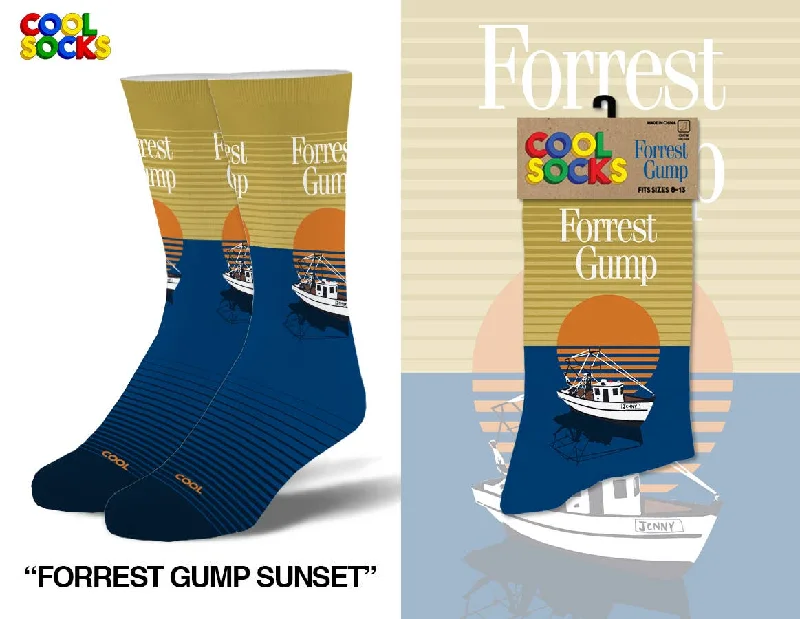 sock trends sports -  Forrest Gump Sunset - Mens Crew Folded