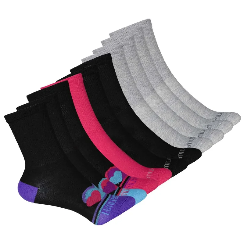 sock durability casual -  Fruit Of The Loom - Girls 10 Pack Crew Sock (FRG10379CX BAS01)