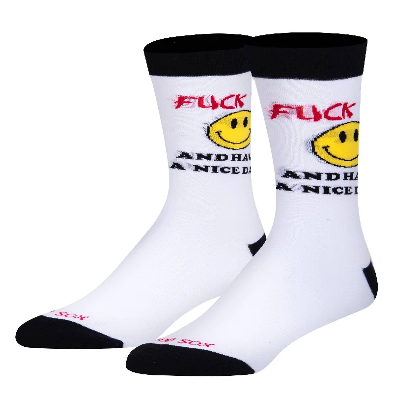 sock types summer -  FU Have A Nice Day Men's Crew Socks