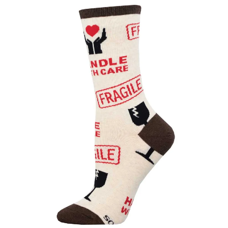 sock fashion sports -  Handle With Care - Cotton Crew