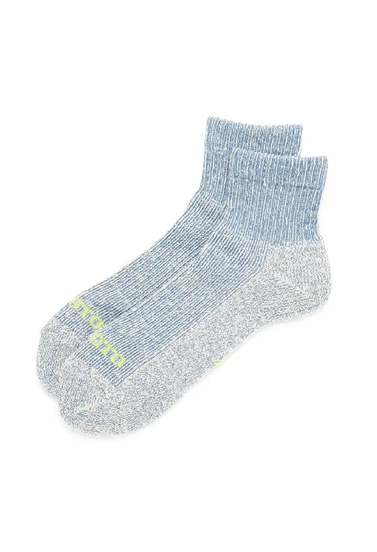 sock materials casual -  ROTOTO Hemp / Organic Cotton Pile Ankle Socks - Blue