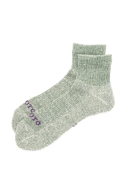 sock patterns casual -  ROTOTO Hemp / Organic Cotton Pile Ankle Socks - Hunter Green