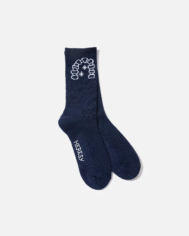 sock patterns winter -  Arch Socks - Navy