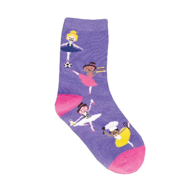 sock fashion casual -  Girl Power - Cotton Crew