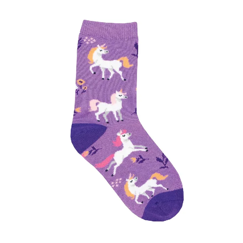 sock ratings casual -  Unicorn Flowers - Cotton Crew