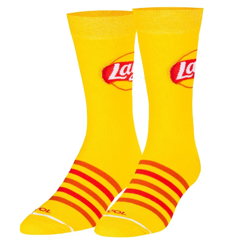 sock durability winter -  Lays Stripes  Men's Crew Socks