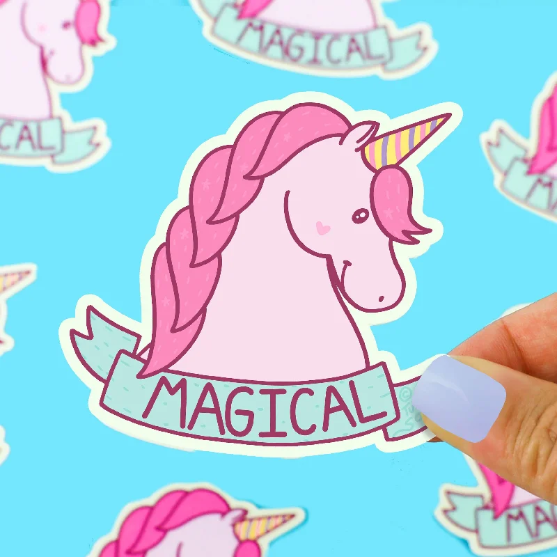 sock packaging sports -  Magical Unicorn Mythical Creatures Cute Pink Vinyl Sticker