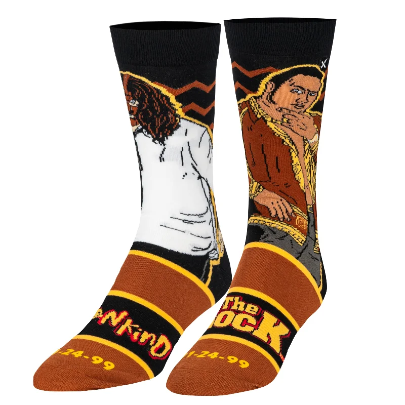 sock returns formal -  Mankind Vs The Rock Men's Crew Socks