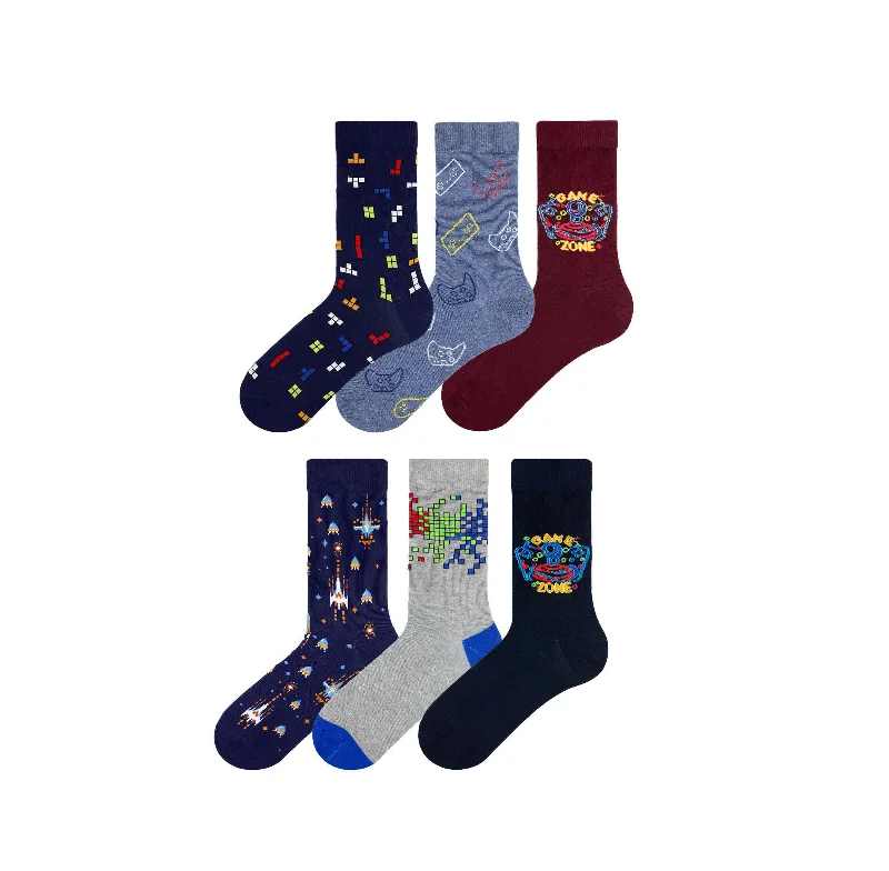 sock quality winter -  Bundle Men's Game Lover Socks (Set Of 6 Pairs)