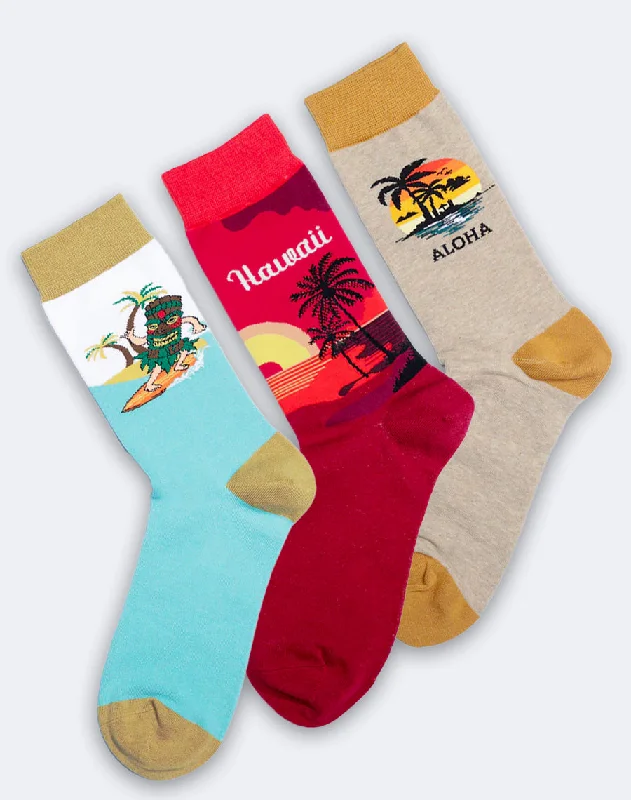 sock shipping casual -  Men's Oceanfront Oasis Crew Socks Pack | 3-Pair Bundle