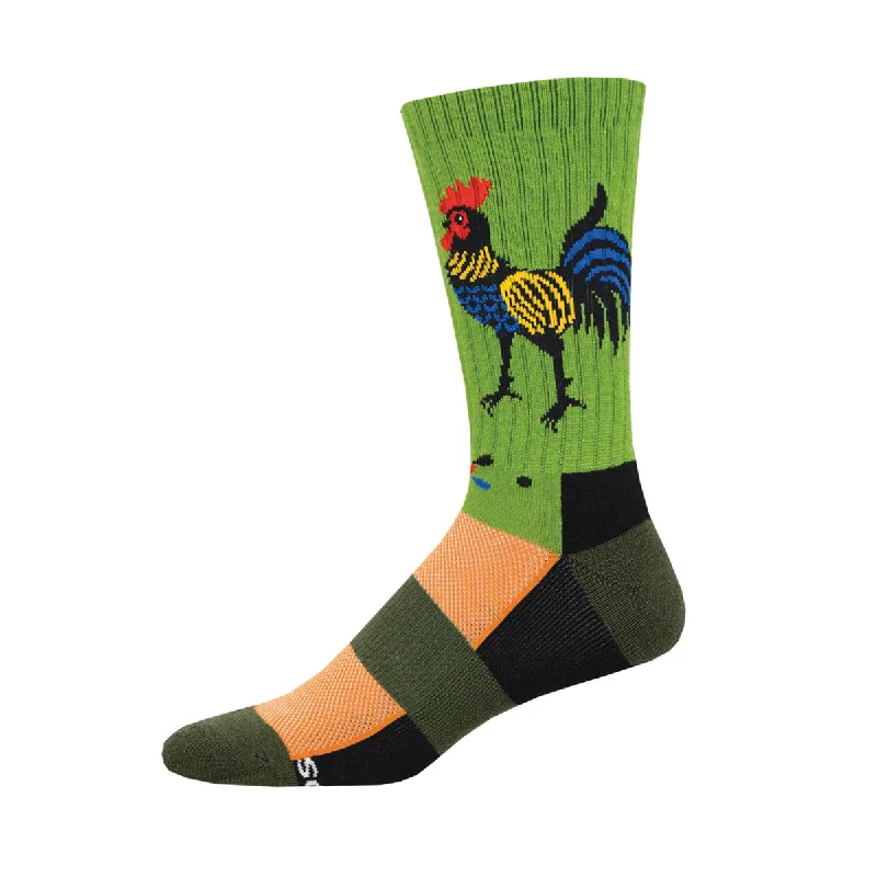 sock selection formal -  Folk Art Rooster - Merino Wool