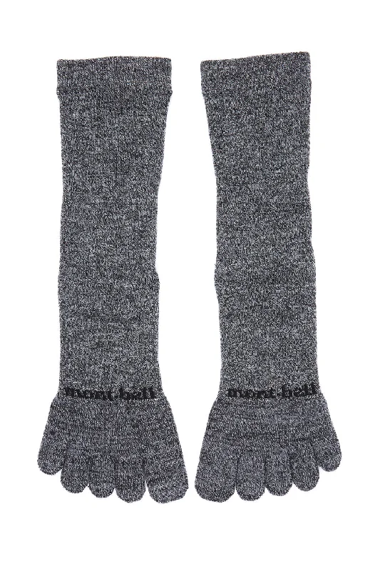 sock delivery sports -  Montbell Merino Wool Trekking 5 Toe Socks - Heather Charcoal