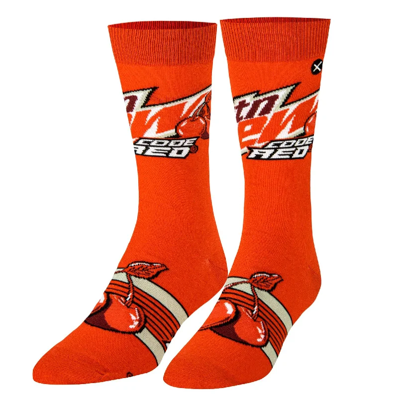 sock reviews winter -  Mountain Dew Code Red Men's Crew Socks