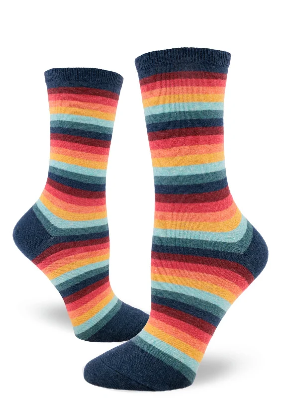 sock deals formal -  Retro 70's Stripe Crew