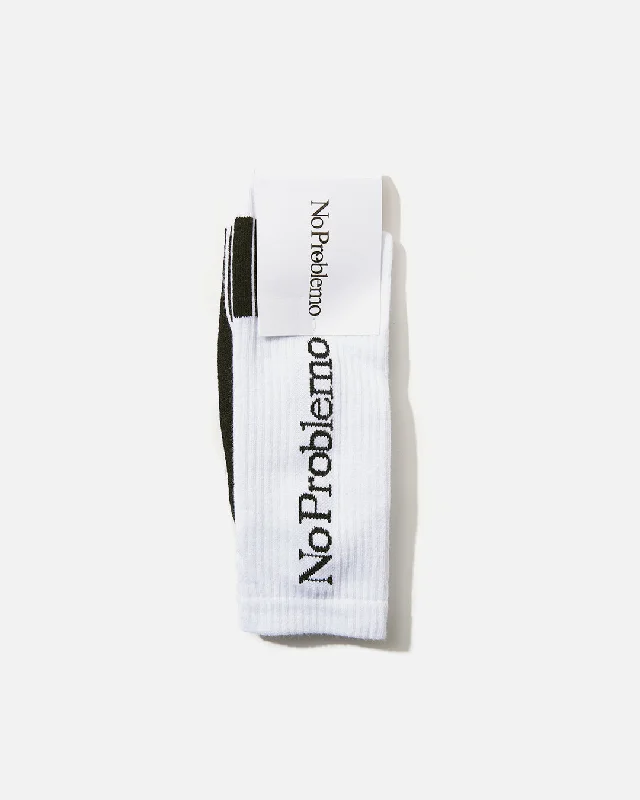 sock guarantee winter -  No Problemo Socks - White