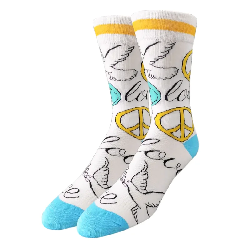 sock selection summer -  Peace & Love - Crew Socks