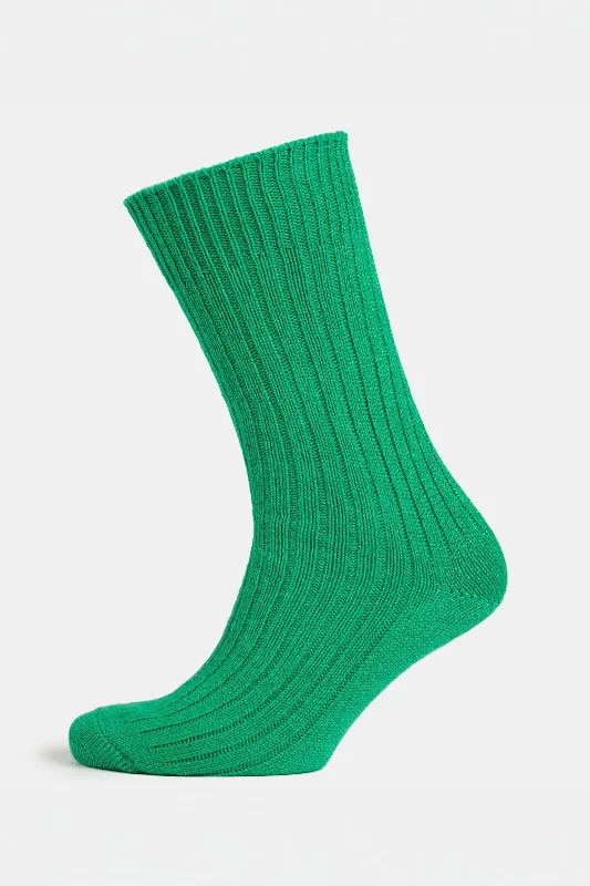 sock patterns winter -  Premium Cotton Sock Rib - Green