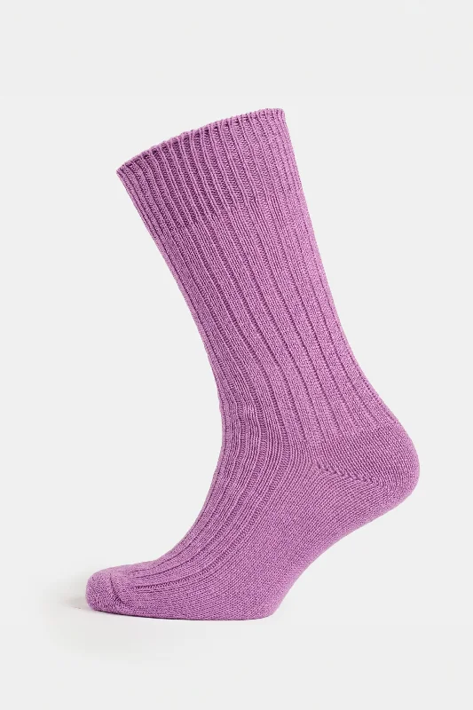 sock availability eco -Premium Cotton Sock Rib - Lilac