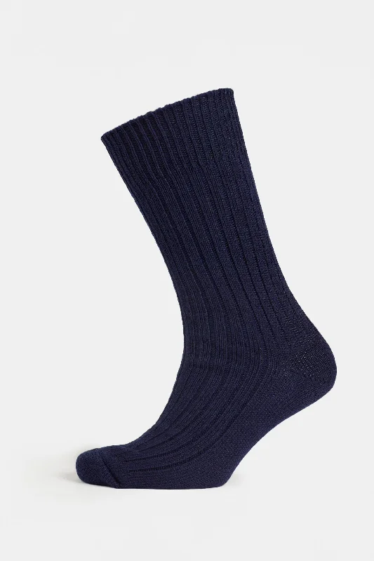 sock colors winter -  Premium Cotton Sock Rib - Navy Blue