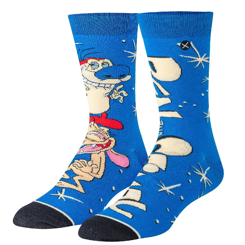 sock shipping eco -  Ren & Stimpy Hilarious Men's Crew Socks