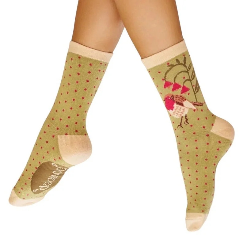 sock colors sports -  Rosy Robin Ankle Socks in Sage Green