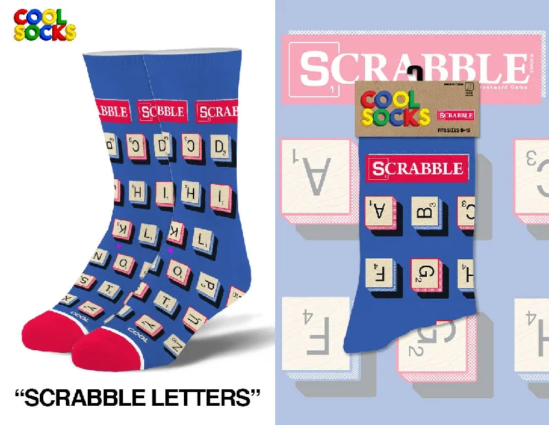 sock deals casual -  Scrabble Letters - Mens Crew Folded