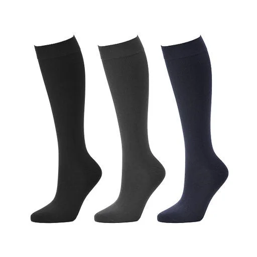 sock fashion sports -  Sockmate Men's Knee High Cotton Socks, Over-The-Calf Dress Socks For Him, Gray, Black, Navy Color,