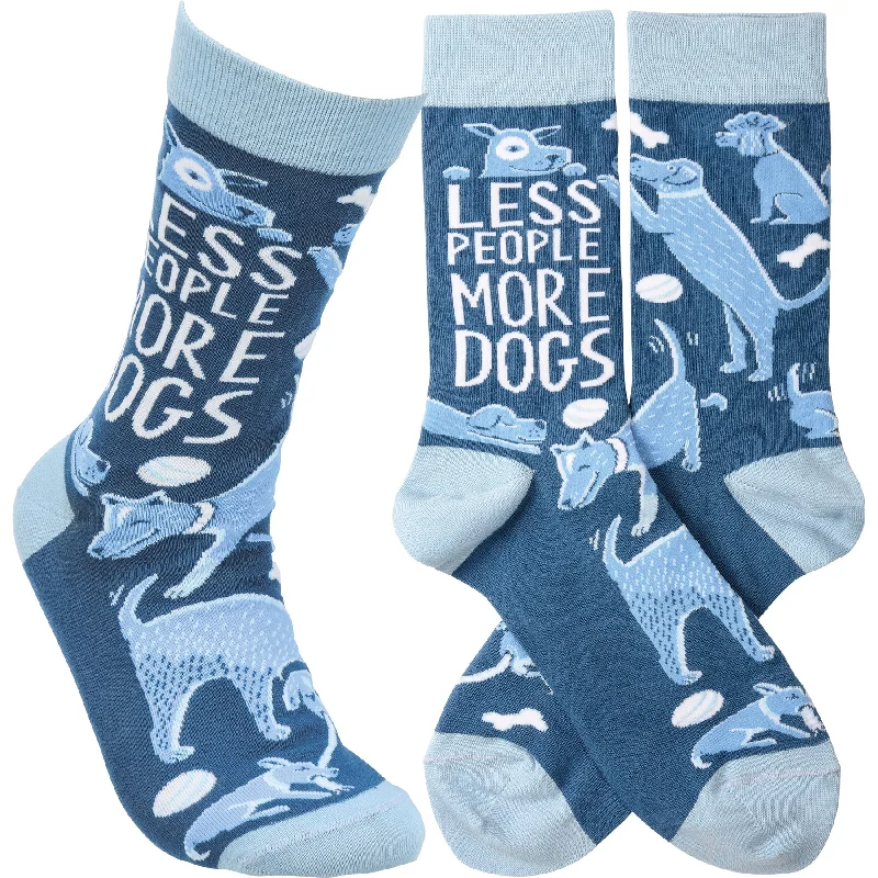 sock stock eco -  Socks - Less People More Dogs