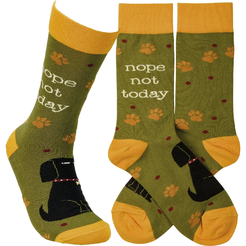 sock designs winter -  Socks - Nope Not Today