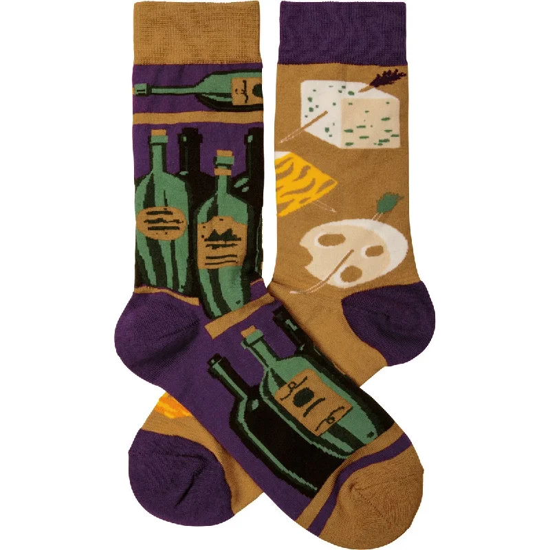 sock promotions sports -  Socks - Wine & Cheese