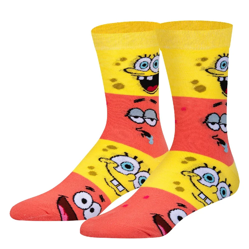 sock bundles winter -  Spongebob & Patrick Smiley Men's Crew Socks