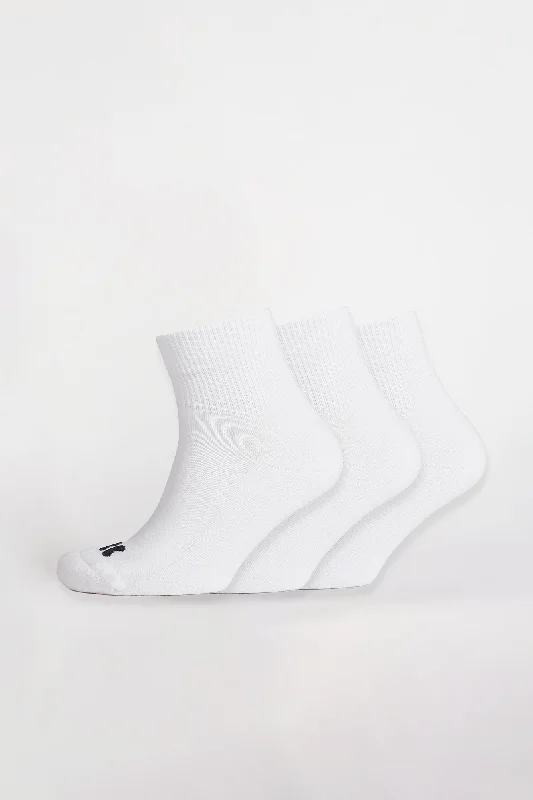 sock codes summer -  Sports Cotton Sock Ankle 3 Pack - White