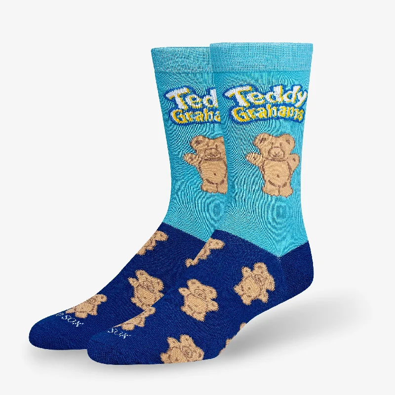 sock variety summer -  Teddy Grahams Blue Men's Crew Socks