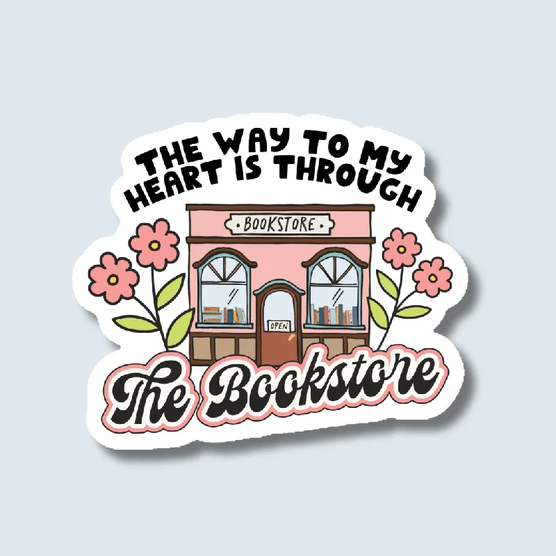 sock quality eco -  The Way To My Heart Is Through the Bookstore Sticker