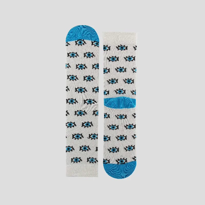 sock fashion winter -  Unisex Evil Eye Crew Socks